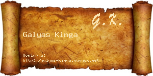Galyas Kinga névjegykártya